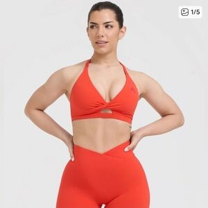 Oner active  Unified Twist Sports Bra Charger Red
